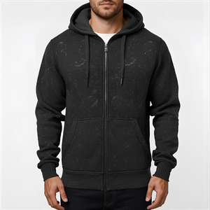 เสื้อมีฮู้ดผ้าคอตตอนเนื้อนุ่มแบบรูดซิปแบบสวมหัวซิปแบบเต็มรูปแบบออกแบบได้ตามต้องการมีตัวเลือกแบบส่วนตัวเทคนิคการซัก - Product Image 1