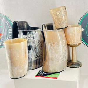 Viking Inspired OX Horn Beer <b>Glass</b> 100% Leak Free Tankard Beer <b>Wine</b> Shot <b>Glass</b> <b>Bottle</b> Opener Handmade By Falak World Export - Product Image 1