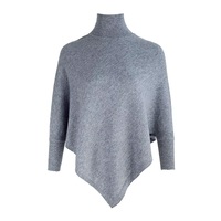 Poncho en cachemire tricoté sur mesure de haute qualité pour femme, pull de luxe
