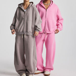 2025 fabricants de vêtements personnalisé lavage à l'acide soleil délavé à capuche coton français éponge poids lourd hommes fermeture éclair Vintage à capuche - Product Image 1