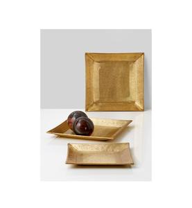 Plateau de service en laiton doré au design antique pour les fonctions spéciales du temple et les présentations de repas culturels indiens - Product Image 2