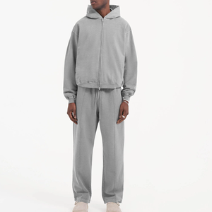 Survêtements personnalisés avec logo gratuit, ensemble de sweat-shirts en molleton français, sweat-shirts épais en coton pour hommes, survêtements surdimensionnés unisexes - Product Image 1