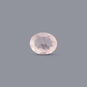 Piedra Preciosa de Cuarzo Rosa Natural de 2.8 Quilates, Corte Rosa, Color Claro-Lavanda-Rosa, Mineral Pulido y Calibrado para Uso en Joyería - Product Image 1