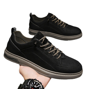 Chaussures de marche décontractées pour hommes de haute qualité, originales et de marque, en cuir véritable, avec doublure en maille tendance - Product Image 2