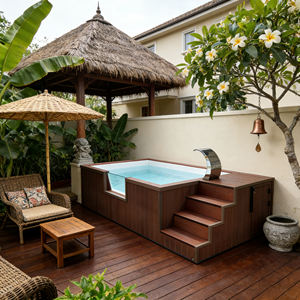 Piscina de Fibra de Vidrio de 20 Pies para Exterior, Pequeña, Personalizada, Fácil de Instalar, Portátil, para Relajación y Diversión Familiar en el Jardín - Product Image 5