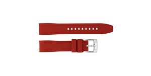 JD371 High Quality Breathable Elastic Red Silicone Smartwatch Band Sports Soft Light Water-Resistant Unisex 18-24mm Stainless - Product Image 4