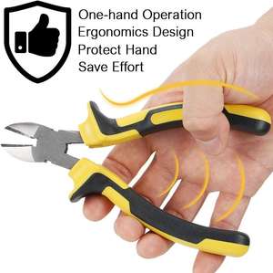 เครื่องมือผ่าตัดสะดือแบบมืออาชีพทำจากเหล็กเกรดสูง6นิ้วคีมใช้มือจับลวดตัดในแนวทแยง - Product Image 4