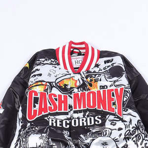 Veste de survêtement en satin pour homme, surdimensionnée, à épaules tombantes, sublimée, prix de gros OEM, nylon coupe-vent et imperméable - Product Image 5