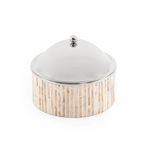 High Quality Best Choice <b>Chocolate</b> Mop Inlay Bowl with Metal Lid For <b>Ramadan</b> Eid Gift Mop Bowl Wholesale from Vietnam - Product Image 2