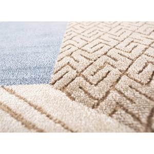 Alfombra de Lana y Seda de Bambú Anudada a Mano en Beige Azalea y Marrón, 10 mm de Grosor, Rectangular, con Patrón Abstracto para el Hogar o el Pasillo - Modelo AIWB-5014 - Product Image 3