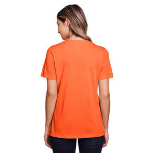 100% algodón Mujer cuello redondo Camisa ajustada manga corta Camiseta básica de verano - Product Image 5