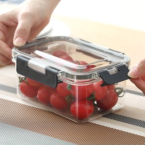 BPA-Free ฝาปิดพลาสติกสำหรับใส่อาหารทรงสี่เหลี่ยม3ชิ้น - Product Image 6