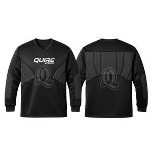 Jersey de Portero de Floorball Acolchado Amarillo y Negro Personalizado, Manga Larga, Diseño de Poliéster con Protección Contra Impactos Fuertes para Hombre y Mujer - Product Image 1