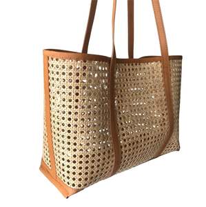 Handwoven Rattan <b>Storage</b> <b>Handbag</b> Eco Friendly Natural Wicker Bag - Product Image 2