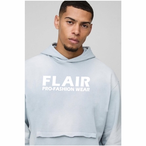 Sudadera con capucha de algodón 100% de gran tamaño para hombre, diseño de hombro caído, bordado 3D de alta calidad, sólido disponible, tallas grandes para - Product Image 5