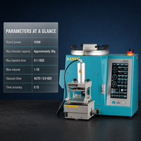 Machine d'injection de cire à commande tactile pour moules de bijouterie, écran 10,1 pouces, mouvement rapide du support, unité de détection des résidus