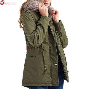 Servicio OEM, Chaqueta Parka con Capucha de Poliéster para Mujer, de Invierno, Cálida, Resistente al Viento, Personalizable al por Mayor, de Alta Calidad - Product Image 3