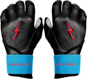 Guantes de Bateo Bruce Bolt de Cuero Cabretta de Primera Calidad, Diseño de Puño Corto 100% Calidad - Product Image 3