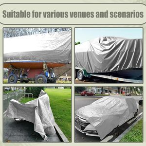 Bâche en polyester argentée très résistante, haute résistance, imperméable pour usage extérieur - Product Image 6