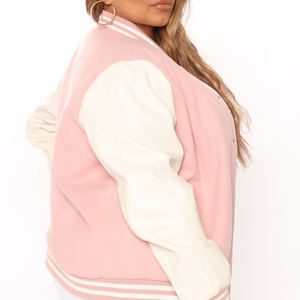 Chaqueta Varsity de Invierno Personalizada para Mujer al por Mayor, Transpirable, Rellena de Algodón, Cuero y Lana, con Logotipo Personalizado - Product Image 5