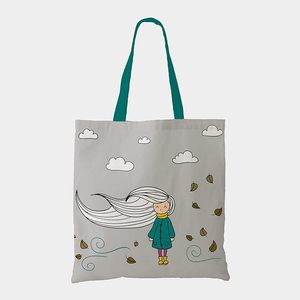 Sacs fourre-tout portables en toile de coton pour petite fille, avec fermeture éclair, couleur unie, motif dessin animé, pour toutes les saisons (hiver, printemps, été, automne) - Product Image 5