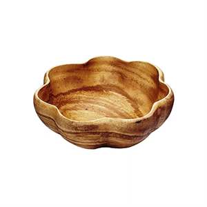 Tazón de Madera de Acacia Desechable y Duradero de 6 x 3 Pulgadas, Tamaño Personalizado, Hecho a Mano, Estilo Bohemio, con Logotipo Personalizado, Regalo Empresarial de la India - Product Image 3