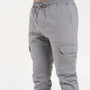 Pantalones cargo ligeros para todas las estaciones para hombre, bolsillos utilitarios, material transpirable para uso activo y estilo informal de viaje - Product Image 4