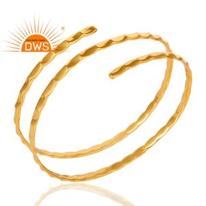 กำไลข้อมือเงินแท้ชุบทอง 18K คุณภาพดีที่สุด ดีไซน์ทันสมัย เครื่องประดับชั้นดีสำหรับผู้หญิง ของขวัญสำหรับเธอ - Product Image 2