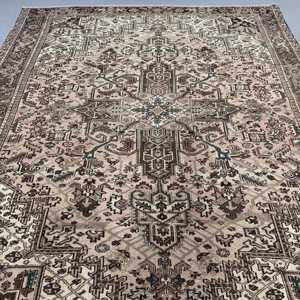 พรมวินเทจตุรกี ขนาด 8.4x12.2 ฟุต สีน้ำตาล-น้ำเงินไล่เฉด - Product Image 5