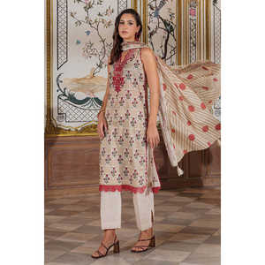 Traje de 3 Piezas para Mujer con Estampado Floral y Cuello Bordado CL-62163 - Product Image 6