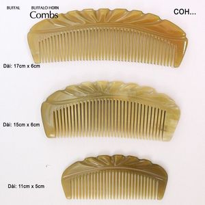 หวีผมฮอร์นสไตล์วินเทจหรูหราพร้อมที่ตั้งมือที่สร้างสรรค์เป็นมิตรต่อสิ่งแวดล้อมทำด้วยมือของตกแต่งร้านเสริมสวยและบ้าน - Product Image 4