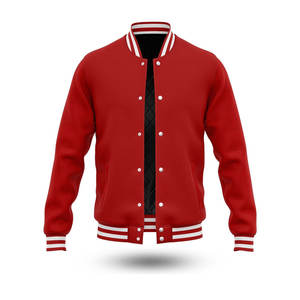 Chaquetas universitarias de talla grande para hombre con logotipo personalizado High Street Plain Letterman University Jacket al por mayor ropa universitaria en blanco con parte delantera - Product Image 6