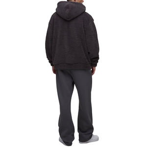 Wholesale High Quality Fur <b>Sherpa</b> <b>Fleece</b> Winter Hoodie Custom Streetwear Fluffy 100% Cotton for Men - Product Image 2