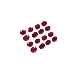 Rubis naturel de Birmanie non traité, ovales chauffés et calibrés 5x7mm-7x9mm, pierres précieuses facettées en vrac, coupe marquise rouge, certifié IGI - Product Image 3