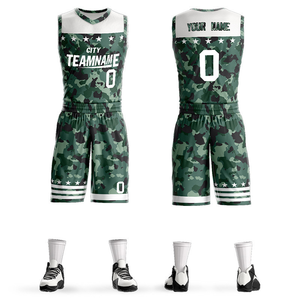 Vêtements de basket-ball de camouflage réversible d'équipe de dernier style uniformes de maillots de basket-ball de sublimation bon marché - Product Image 3