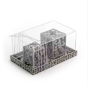 ชุดถาดเสิร์ฟหอยมุกลายดอกไม้2ชิ้นสำหรับตกแต่งคริสต์มาส - Product Image 5