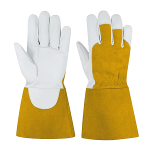 Guantes de Soldadura con Logotipo Personalizado, Guantes de Soldadura de Cuero a Precio Económico, Guantes de Seguridad de Cuero para Trabajo y Construcción - Product Image 2
