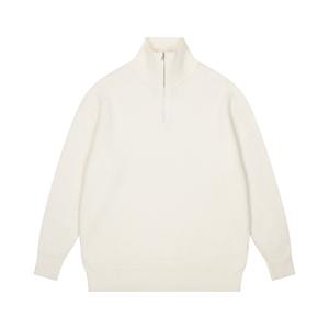 OEM Custom Blank <b>Half</b> <b>Zip</b> <b>Sweatshirt</b> Oversized O-Neck 100% Cotton Pullover Winter Breathable Embroidered Knitted <b>Men</b> - Product Image 1