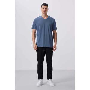 Pantalones Chinos TOMMYLIFE para Hombre, Corte Estándar, Tejido Ligero y Elástico, Color Negro, Pantalones Casuales para Uso Diario, Modelo 82175 - Product Image 2