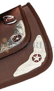 Nouvellement arrivé synthétique cheval Western selle tampons Fine qualité en cuir véritable main couette confortable lavable impression en gros - Product Image 4