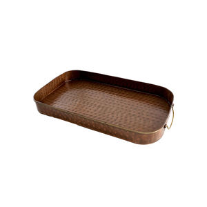 Bandeja Decorativa de Cobre Martillado con Asas, Más Vendida | Plato para Servir Comida en Mesa de Cocina y Comedor a Precio de Mayoreo - Product Image 5