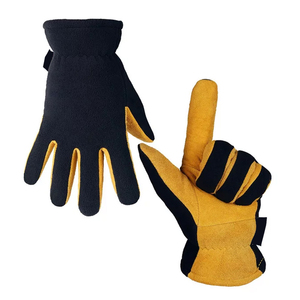 Servicio OEM Guantes de trabajo de conductor de cuero de vaca de grado A Material de mejor calidad Guantes de trabajo de conducción de seguridad transpirables personalizados - Product Image 1