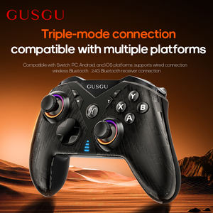 Manette de jeu intelligente <span class=keywords><strong>GUSGU</strong></span> G5 avec fonction de vibration pour jeux PS4/PS5/PC/TV RGB sans fil 2.4G Auto Tubro - Product Image 4