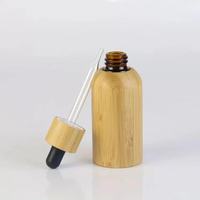 Avoir en stock Pipettes en verre ambré bambou flacon compte-gouttes 10ml 30ml 50ml flacon d'huile essentielle en verre avec couvercle compte-gouttes
