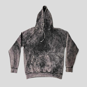 Sweat à capuche en polaire pour homme, broderie personnalisée, délavé à l'acide, vintage, lavé, avec strass, fermeture éclair, hiver, 100% coton, écologique - Product Image 5