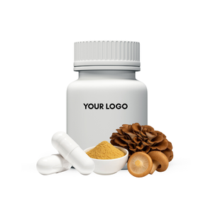 อาหารเสริมสารสกัดเห็ดสมุนไพรผสมวิตามิน โพลีแซ็กคาไรด์ เปปไทด์ 60 แคปซูล ตรา OEM รับผลิตโลโก้ส่วนตัว - Product Image 1