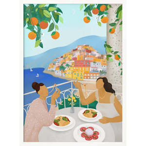 Impresión en Lienzo de Chicas Modernas en Positano, Obra de Arte Elegante - Product Image 3