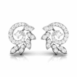ต่างหูแฟชั่นดีไซน์ใบไม้ประดับเพชร ระยิบระยับ หรูหรา ทันสมัย สวยงาม สง่างาม - Product Image 1
