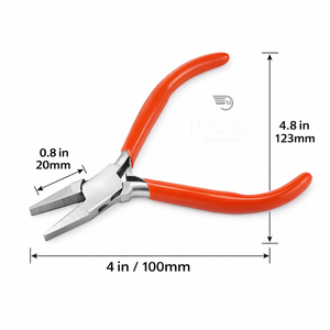 Alicates de Joyería de Punta Plana de 4 Pulgadas (100 mm) MANAN INSTRUMENTS de Alta Calidad, Acero Inoxidable, Mango de PVC, Herramienta de Precisión para Doblar Alambre - Product Image 4