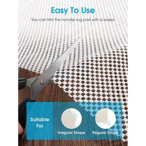 Extra Thick 8x10 Ft Non-Slip Rug Pad Underlayment for Home Car Outdoor Living Room Bedroom Kitchen <b>Bathroom</b> Office Customizable - Product Image 2